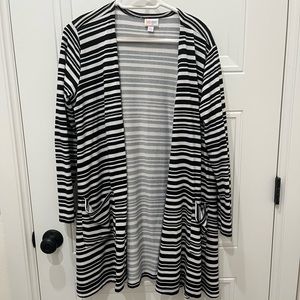 LULAROE | Caroline - Black and Ivory | Large